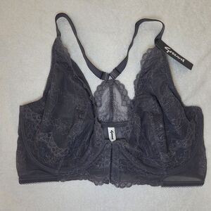 Gossard Womens Superboost Lace Deep V Bralette 40H Grey